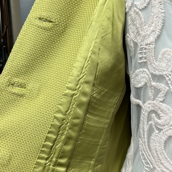 Casual corner size 6 blazer crop jacket lime green green with 4 button front - Picture 9 of 17